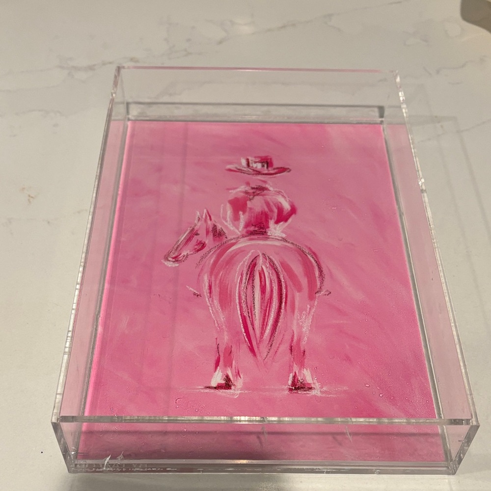 Pink Acrylic Makeup Organizer